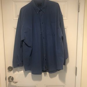 Men's long sleeve button down single pocket shirt size 3XLT